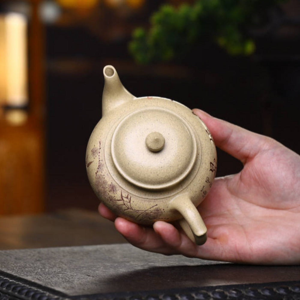 Full Handmade Yixing Zisha Teapot [Xiao Ying Pot] (Bensan Lu Ni - 240ml) - YIQIN TEA HOUSE | yiqinteahouse.com | 200-300ml, full handmade zisha teapot, new arrival, teapot, teaware