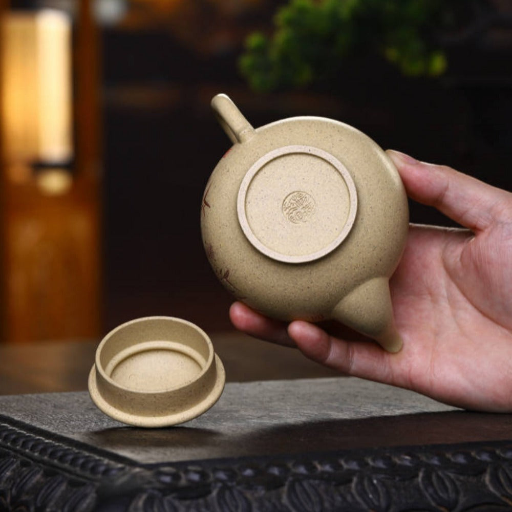 Full Handmade Yixing Zisha Teapot [Xiao Ying Pot] (Bensan Lu Ni - 240ml) - YIQIN TEA HOUSE | yiqinteahouse.com | 200-300ml, full handmade zisha teapot, new arrival, teapot, teaware