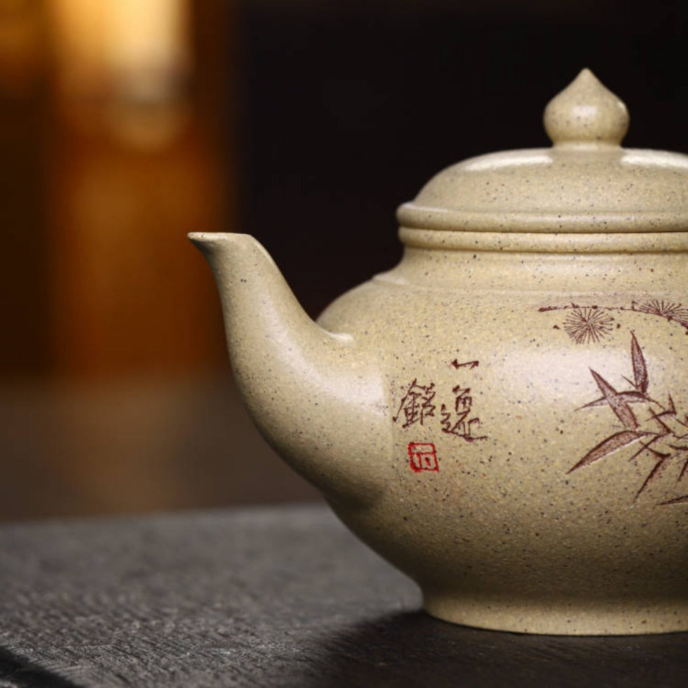 Full Handmade Yixing Zisha Teapot [Xiao Ying Pot] (Bensan Lu Ni - 240ml) - YIQIN TEA HOUSE | yiqinteahouse.com | 200-300ml, full handmade zisha teapot, new arrival, teapot, teaware