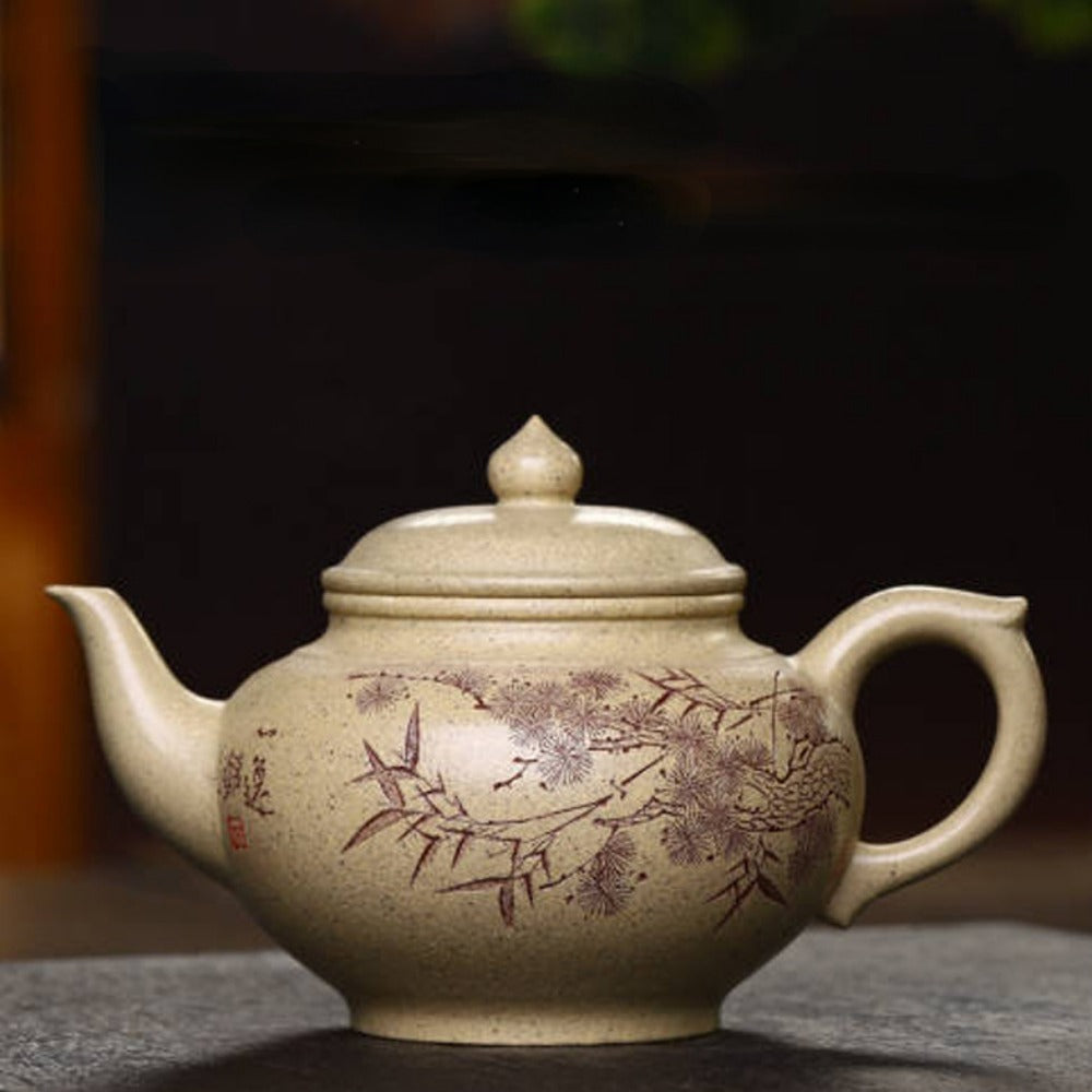 Full Handmade Yixing Zisha Teapot [Xiao Ying Pot] (Bensan Lu Ni - 240ml) - YIQIN TEA HOUSE | yiqinteahouse.com | 200-300ml, full handmade zisha teapot, new arrival, teapot, teaware