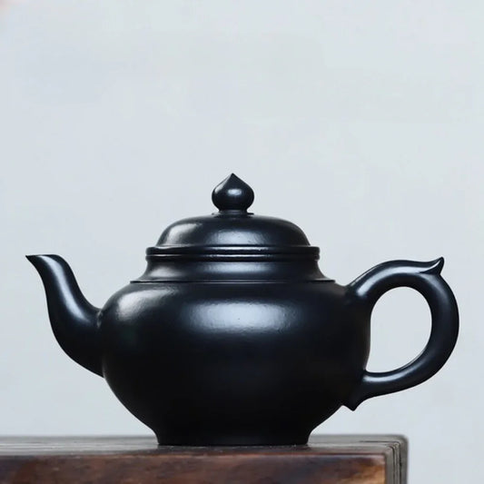 Teko Zisha Yixing Buatan Tangan Sepenuhnya [Xiao Ying Pot] (Hei Ni - 280ml)