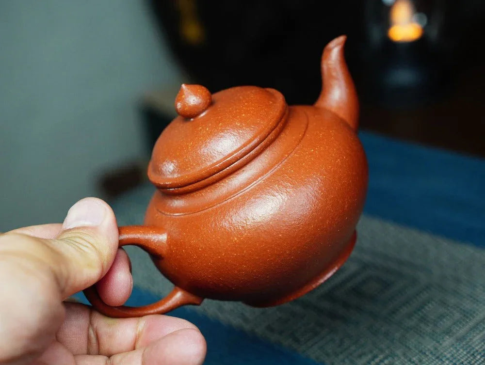 Full Handmade Yixing Zisha Teapot [Xiao Ying Pot] Plain Smooth (Li Pi Zhu Ni - 230ml) - YIQIN TEA HOUSE | yiqinteahouse.com | 200-300ml, full handmade zisha teapot, plain smooth, teapot, teaware