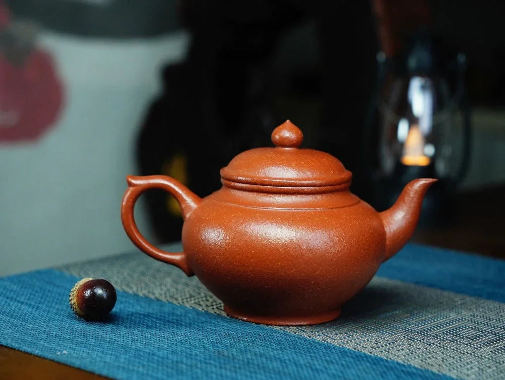 Full Handmade Yixing Zisha Teapot [Xiao Ying Pot] Plain Smooth (Li Pi Zhu Ni - 230ml) - YIQIN TEA HOUSE | yiqinteahouse.com | 200-300ml, full handmade zisha teapot, plain smooth, teapot, teaware
