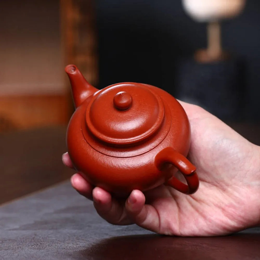 Full Handmade Yixing Zisha Teapot [Xiao Ying Pot] (Xiao Meiyao Zhu Ni - 200ml) - YIQIN TEA HOUSE | yiqinteahouse.com | 200-300ml, full handmade zisha teapot, new arrival, plain smooth, teapot, teaware