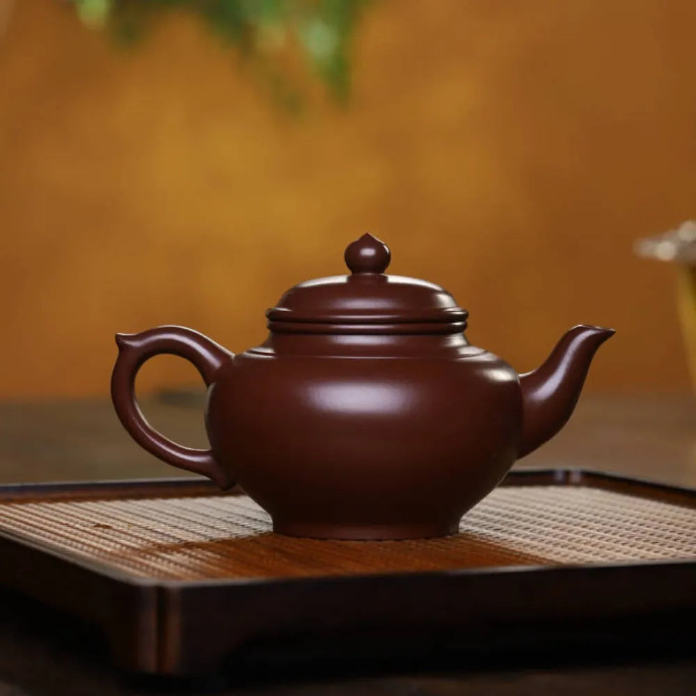 Full Handmade Yixing Zisha Teapot [Xiao Ying Pot] (Zi Ni - 230ml) - YIQIN TEA HOUSE | yiqinteahouse.com | 200-300ml, full handmade zisha teapot, new arrival, plain smooth, teapot, teaware