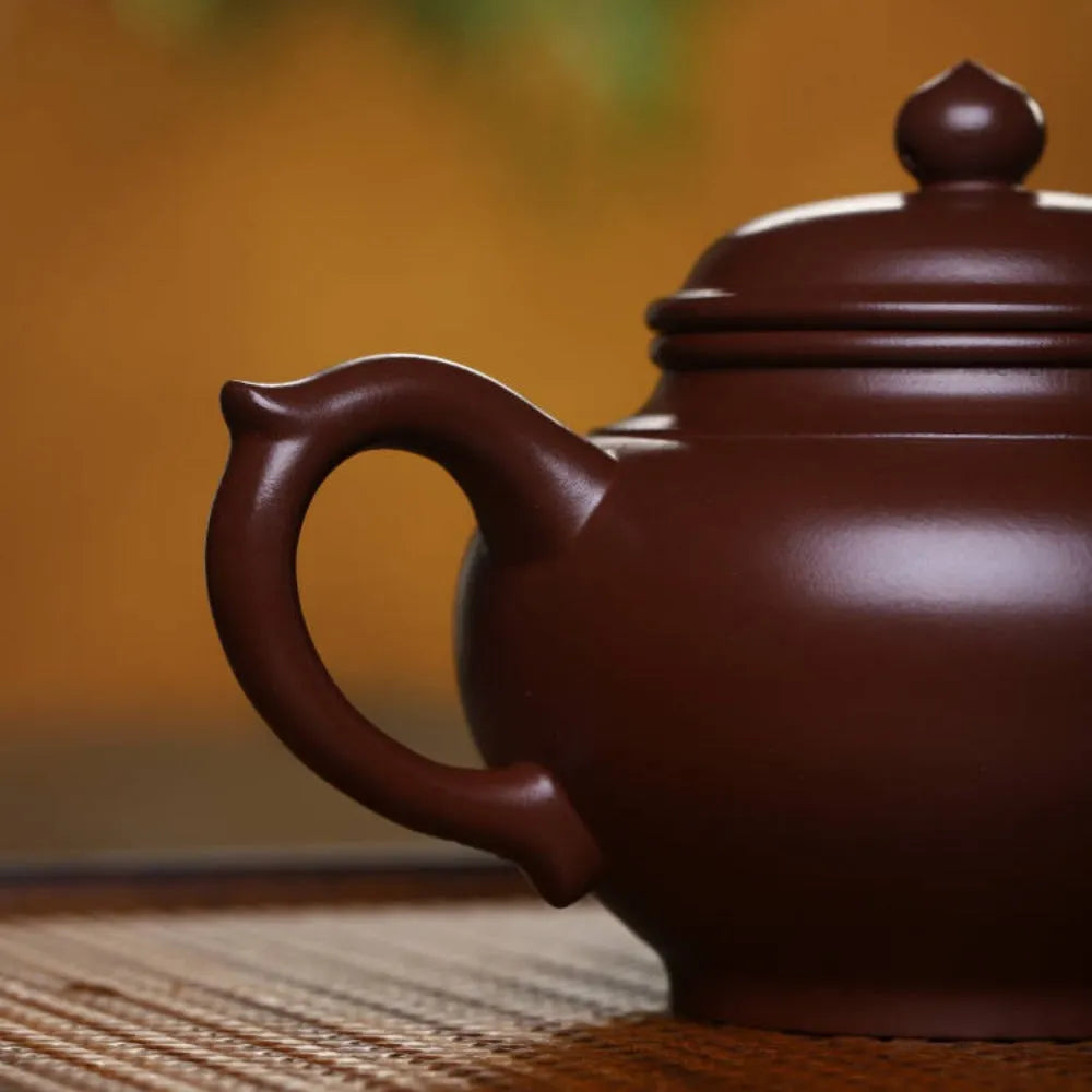 Full Handmade Yixing Zisha Teapot [Xiao Ying Pot] (Zi Ni - 230ml) - YIQIN TEA HOUSE | yiqinteahouse.com | 200-300ml, full handmade zisha teapot, new arrival, plain smooth, teapot, teaware