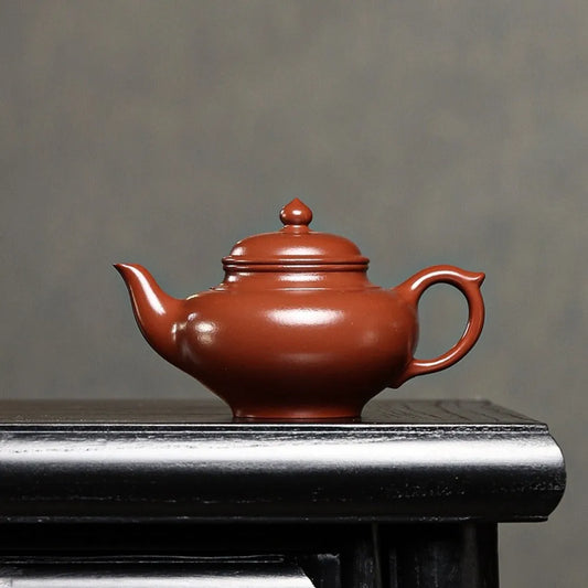 Full Handmade Yixing Zisha Teapot [Xiao Ying Pot] (Zi Zhu Ni - 180ml) - YIQIN TEA HOUSE | yiqinteahouse.com | <200ml, full handmade zisha teapot, new arrival, plain smooth, teapot, teaware