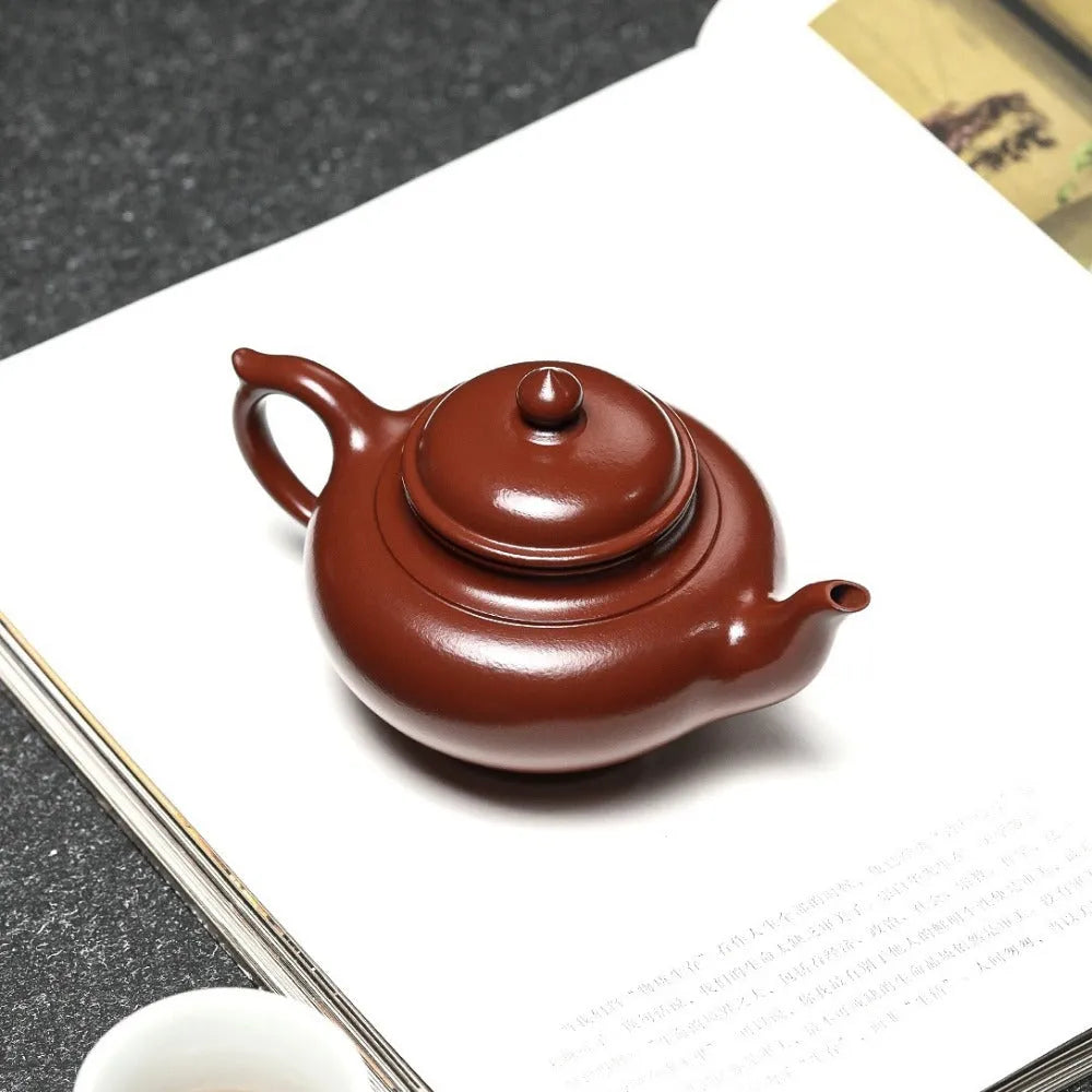 Full Handmade Yixing Zisha Teapot [Xiao Ying Pot] (Zi Zhu Ni - 180ml) - YIQIN TEA HOUSE | yiqinteahouse.com | <200ml, full handmade zisha teapot, new arrival, plain smooth, teapot, teaware