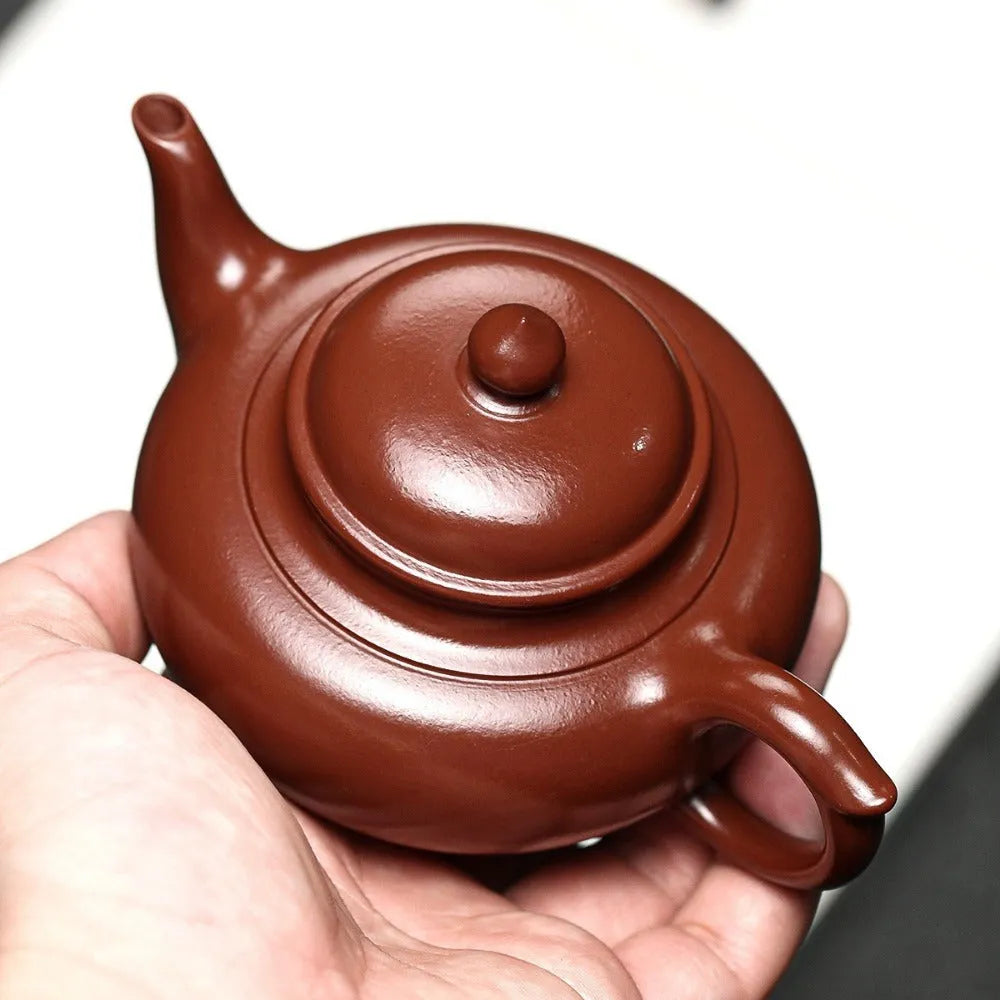 Full Handmade Yixing Zisha Teapot [Xiao Ying Pot] (Zi Zhu Ni - 180ml) - YIQIN TEA HOUSE | yiqinteahouse.com | <200ml, full handmade zisha teapot, new arrival, plain smooth, teapot, teaware