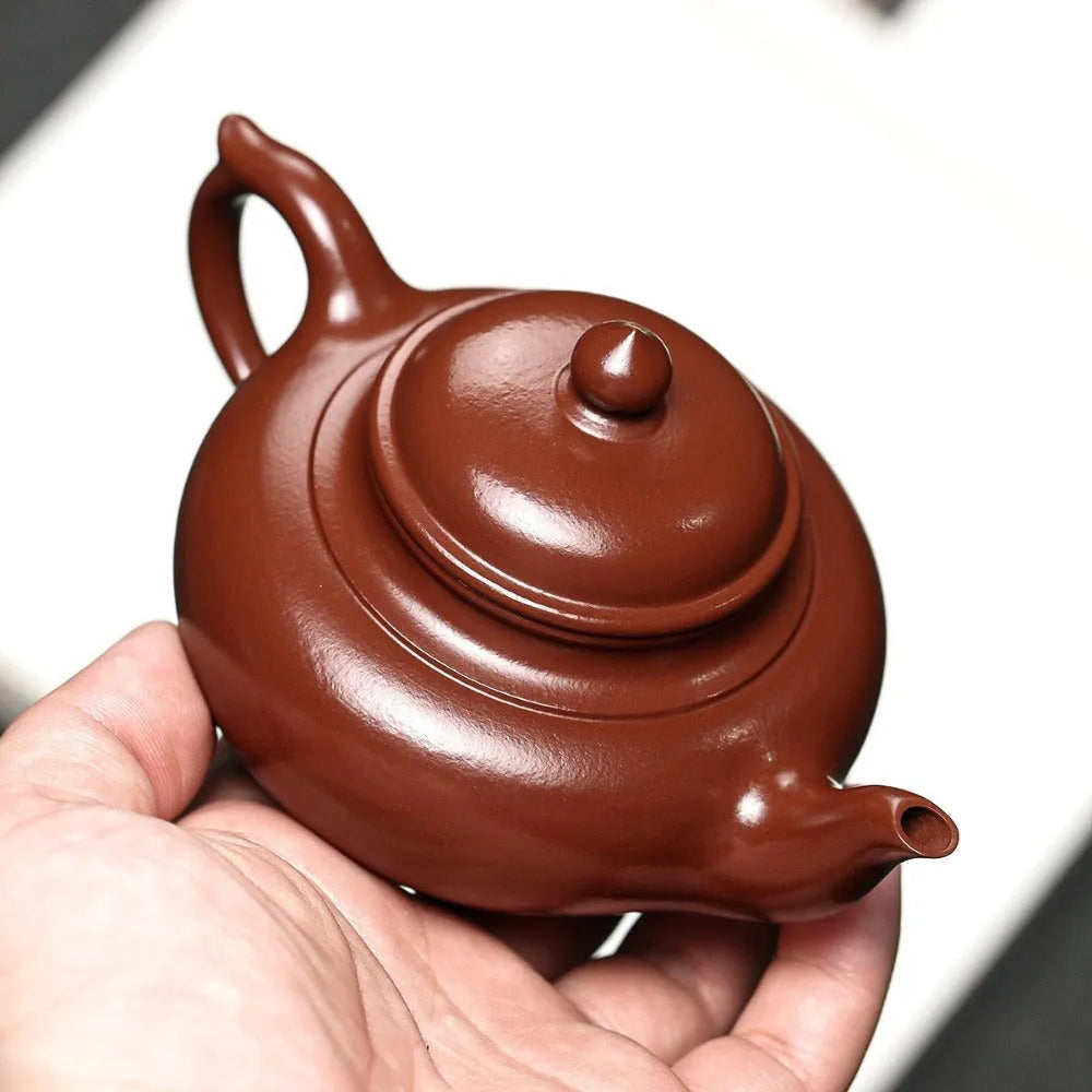 Full Handmade Yixing Zisha Teapot [Xiao Ying Pot] (Zi Zhu Ni - 180ml) - YIQIN TEA HOUSE | yiqinteahouse.com | <200ml, full handmade zisha teapot, new arrival, plain smooth, teapot, teaware