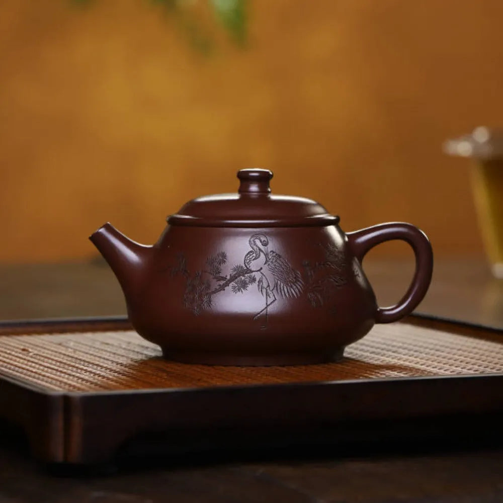 Full Handmade Yixing Zisha Teapot [Xin Pan Pot] (Zi Ni - 200ml) - YIQIN TEA HOUSE | yiqinteahouse.com | 200-300ml, full handmade zisha teapot, new arrival, teapot, teaware