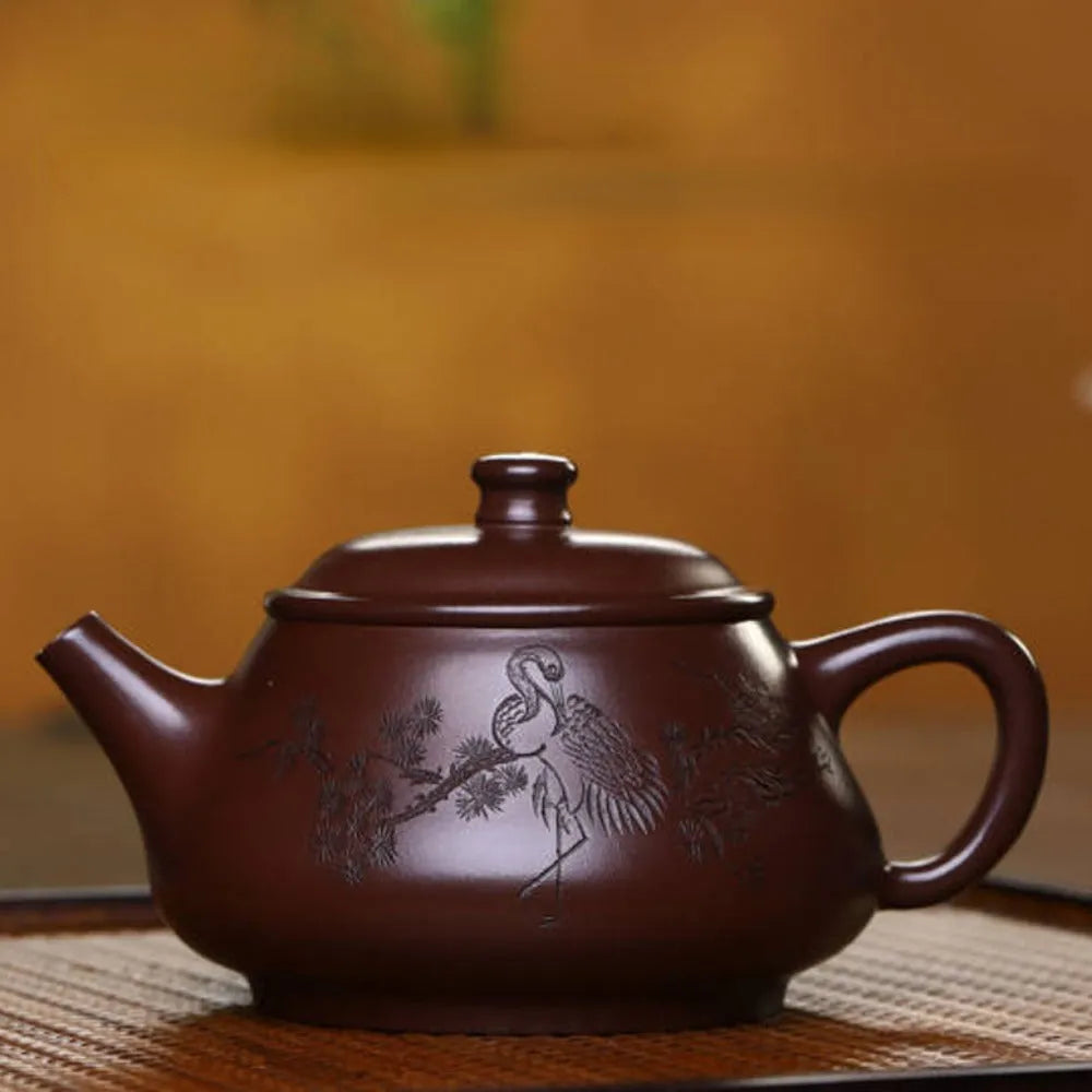 Full Handmade Yixing Zisha Teapot [Xin Pan Pot] (Zi Ni - 200ml) - YIQIN TEA HOUSE | yiqinteahouse.com | 200-300ml, full handmade zisha teapot, new arrival, teapot, teaware