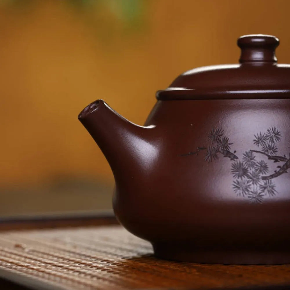 Full Handmade Yixing Zisha Teapot [Xin Pan Pot] (Zi Ni - 200ml) - YIQIN TEA HOUSE | yiqinteahouse.com | 200-300ml, full handmade zisha teapot, new arrival, teapot, teaware