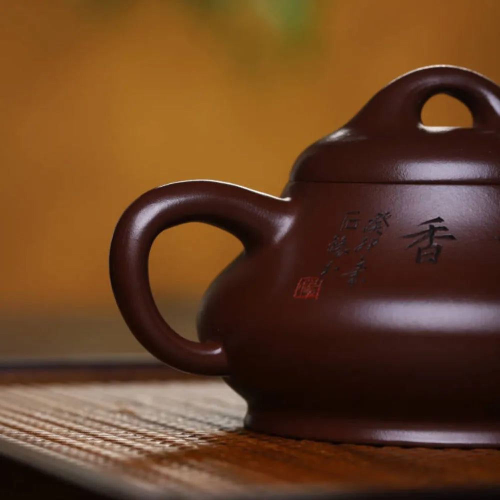 Full Handmade Yixing Zisha Teapot [Xin Piao Pot] (Zi Ni - 190ml) - YIQIN TEA HOUSE | yiqinteahouse.com | <200ml, full handmade zisha teapot, new arrival, teapot, teaware