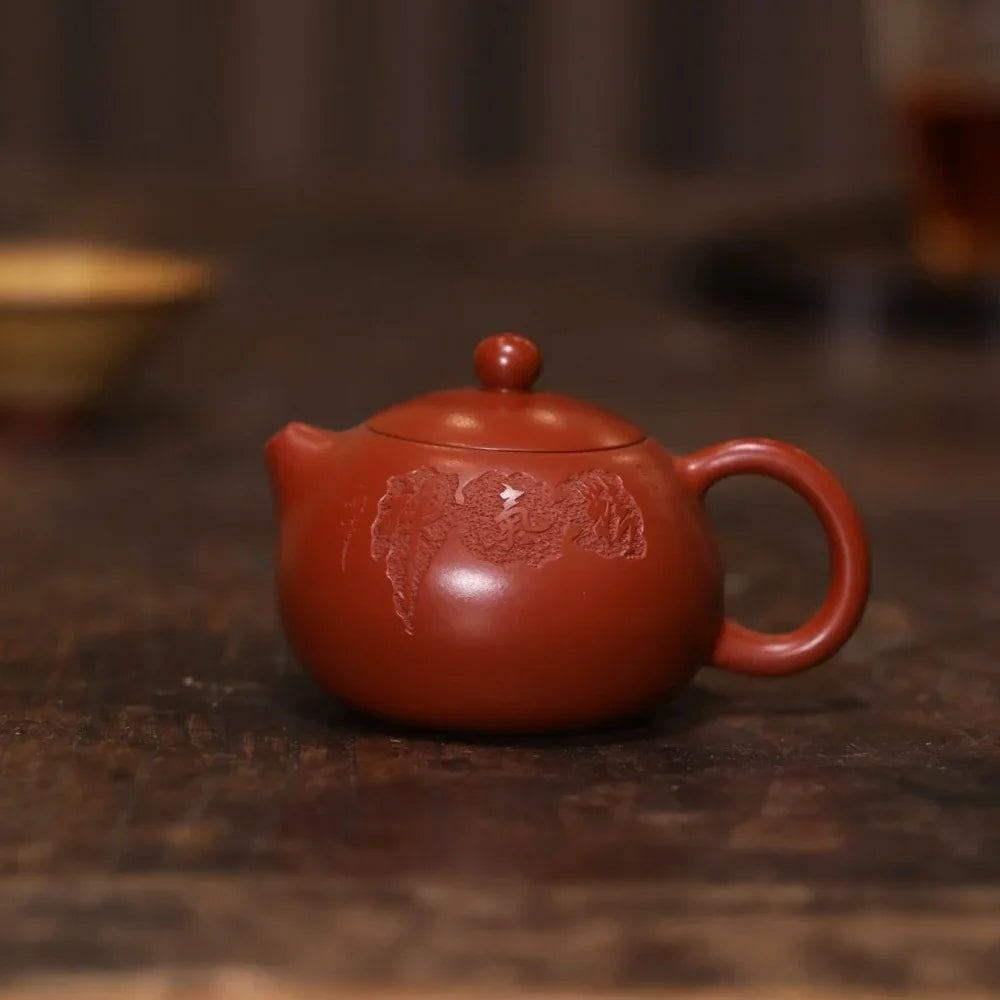full-handmade-yixing-zisha-teapot-xishi-pot-dahongpao-110150ml-yiqin-tea-house-yiqinteahouse-com-3 - YIQIN TEA HOUSE 一沁茶舍 yiqinteahouse.com