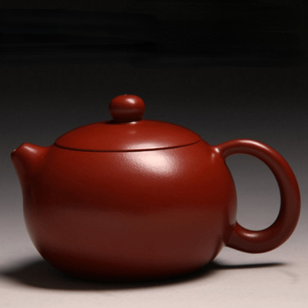 Full Handmade Yixing Zisha Teapot [Xishi Pot] (Dahongpao - 250ml) - YIQIN TEA HOUSE | yiqinteahouse.com | 200-300ml, full handmade zisha teapot, new arrival, plain smooth, teapot, teaware