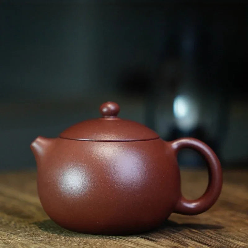 Teko Zisha Yixing Buatan Tangan Sepenuhnya [Xishi Pot] (Di Cao Qing - 130ml)
