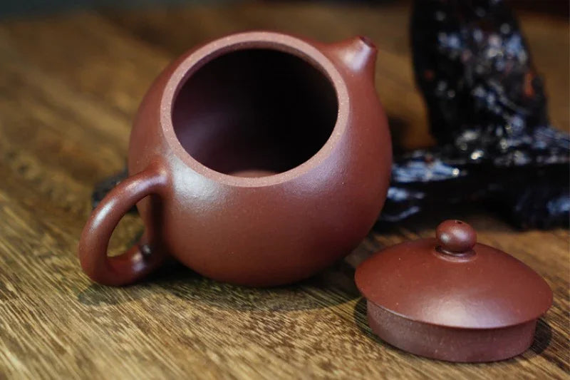 Teko Zisha Yixing Buatan Tangan Sepenuhnya [Xishi Pot] (Di Cao Qing - 130ml)