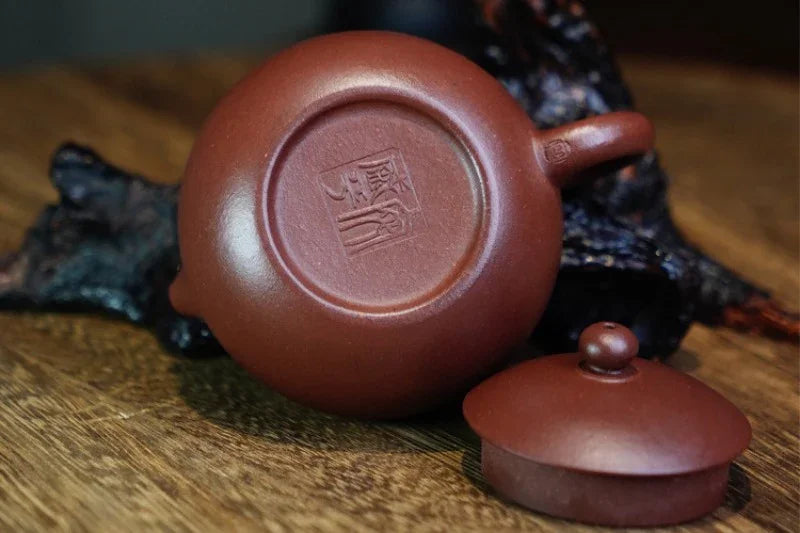 Teko Zisha Yixing Buatan Tangan Sepenuhnya [Xishi Pot] (Di Cao Qing - 130ml)