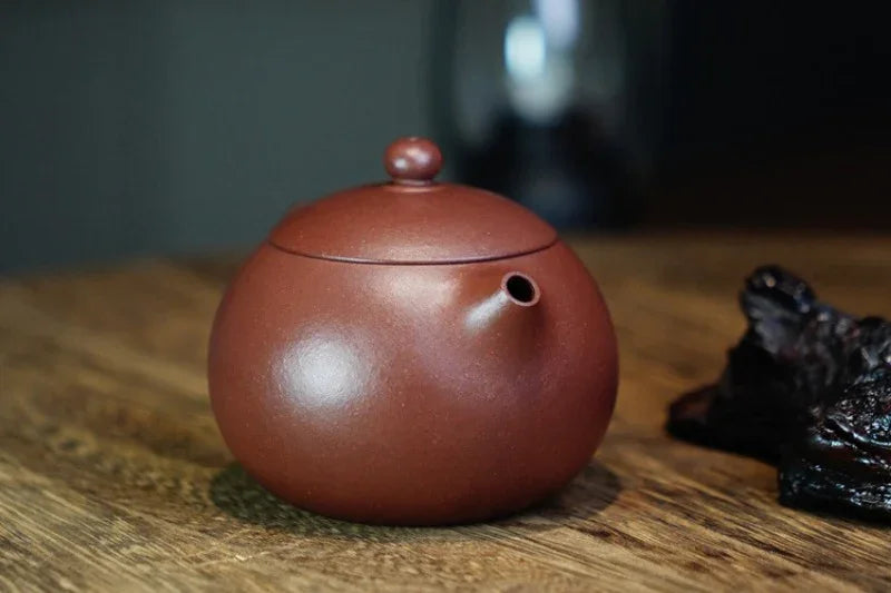 Teko Zisha Yixing Buatan Tangan Sepenuhnya [Xishi Pot] (Di Cao Qing - 130ml)