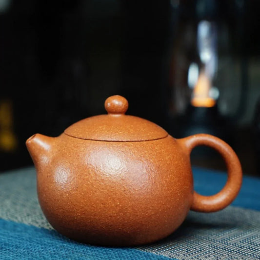 Full Handmade Yixing Zisha Teapot [Xishi Pot] (Jiang Po Ni - 190ml) - YIQIN TEA HOUSE | yiqinteahouse.com | <200ml, full handmade zisha teapot, plain smooth, teapot, teaware