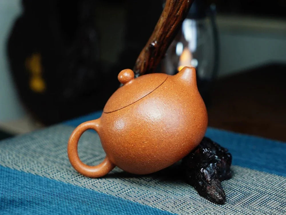 Full Handmade Yixing Zisha Teapot [Xishi Pot] (Jiang Po Ni - 190ml) - YIQIN TEA HOUSE | yiqinteahouse.com | <200ml, full handmade zisha teapot, plain smooth, teapot, teaware