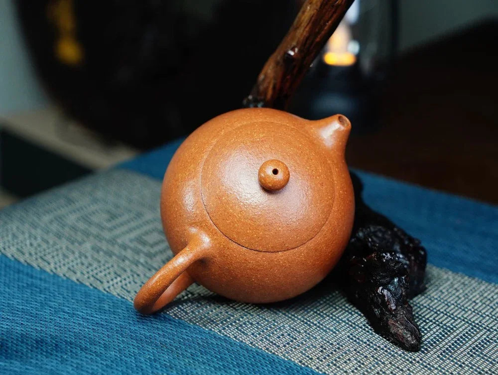 Full Handmade Yixing Zisha Teapot [Xishi Pot] (Jiang Po Ni - 190ml) - YIQIN TEA HOUSE | yiqinteahouse.com | <200ml, full handmade zisha teapot, plain smooth, teapot, teaware