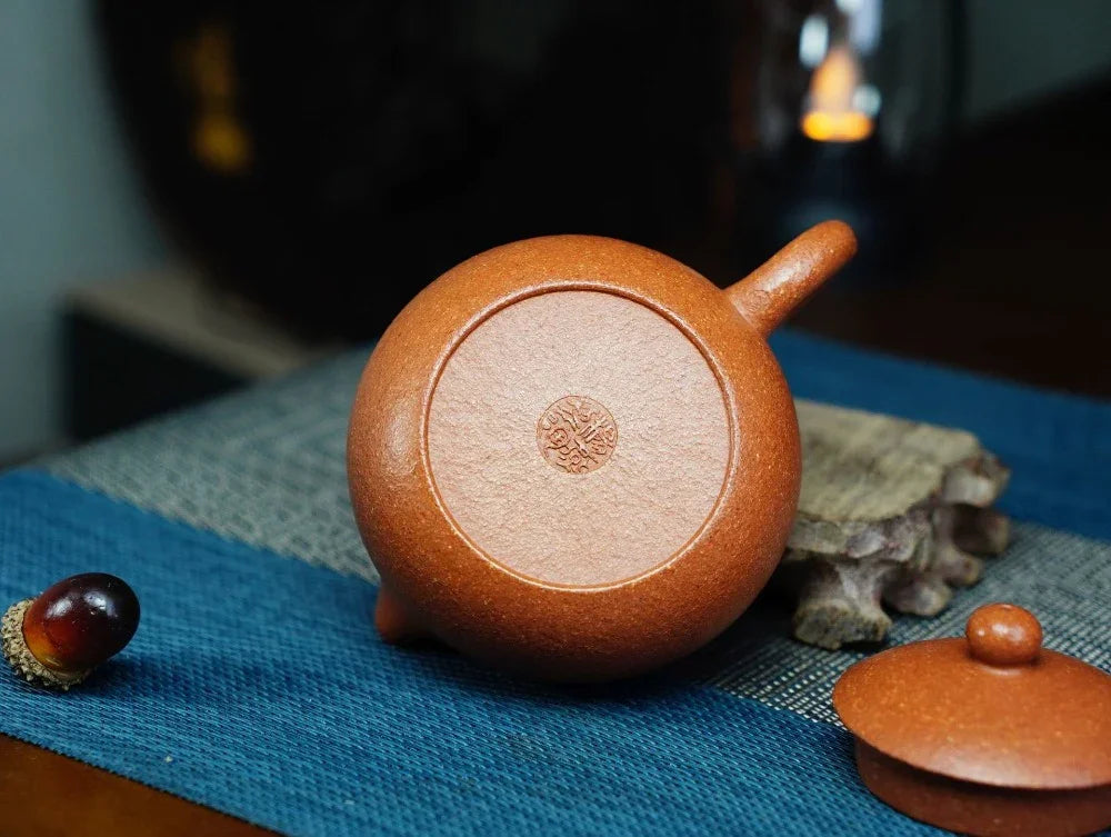 Full Handmade Yixing Zisha Teapot [Xishi Pot] (Jiang Po Ni - 190ml) - YIQIN TEA HOUSE | yiqinteahouse.com | <200ml, full handmade zisha teapot, plain smooth, teapot, teaware