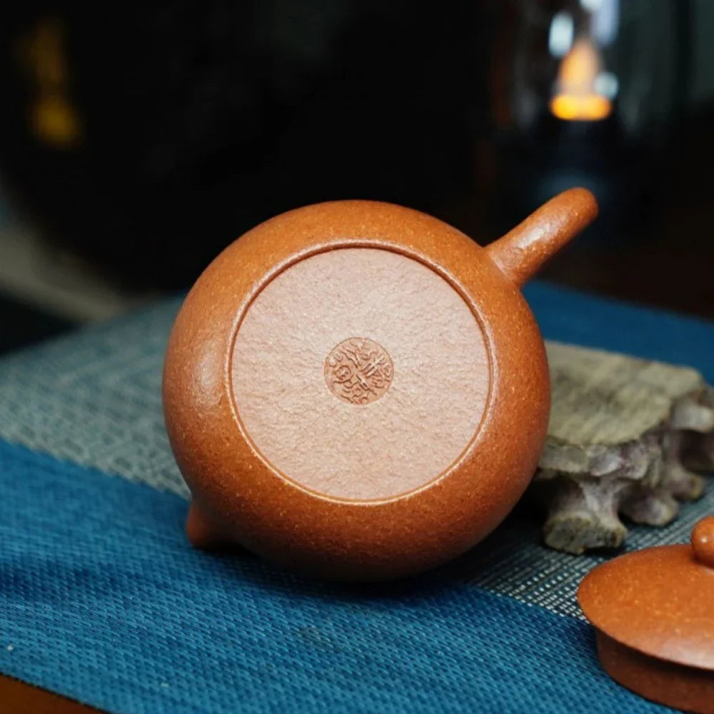Full Handmade Yixing Zisha Teapot [Xishi Pot] (Jiang Po Ni - 190ml) - YIQIN TEA HOUSE | yiqinteahouse.com | <200ml, full handmade zisha teapot, plain smooth, teapot, teaware