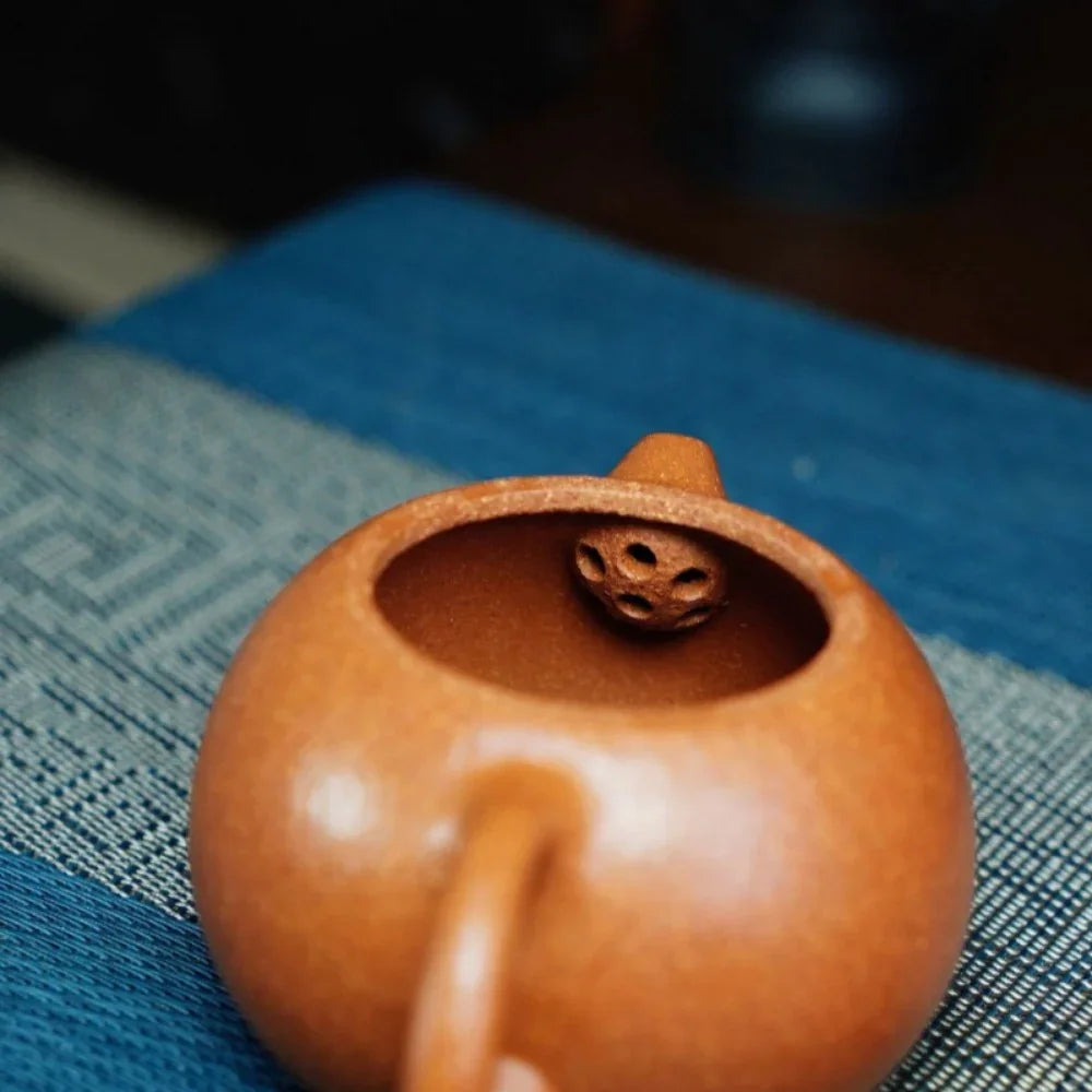 Full Handmade Yixing Zisha Teapot [Xishi Pot] (Jiang Po Ni - 190ml) - YIQIN TEA HOUSE | yiqinteahouse.com | <200ml, full handmade zisha teapot, plain smooth, teapot, teaware