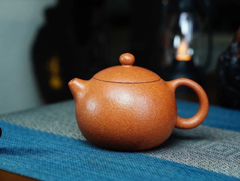 Full Handmade Yixing Zisha Teapot [Xishi Pot] (Jiang Po Ni - 190ml) - YIQIN TEA HOUSE | yiqinteahouse.com | <200ml, full handmade zisha teapot, plain smooth, teapot, teaware