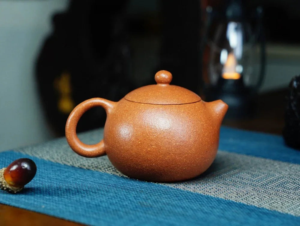 Full Handmade Yixing Zisha Teapot [Xishi Pot] (Jiang Po Ni - 190ml) - YIQIN TEA HOUSE | yiqinteahouse.com | <200ml, full handmade zisha teapot, plain smooth, teapot, teaware