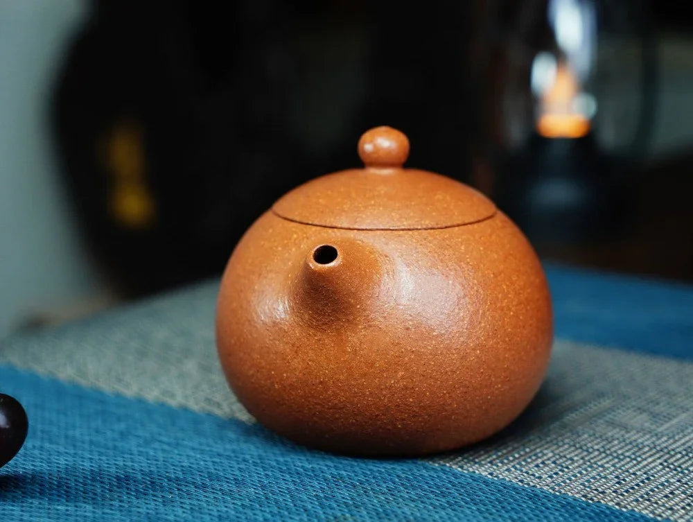 Full Handmade Yixing Zisha Teapot [Xishi Pot] (Jiang Po Ni - 190ml) - YIQIN TEA HOUSE | yiqinteahouse.com | <200ml, full handmade zisha teapot, plain smooth, teapot, teaware
