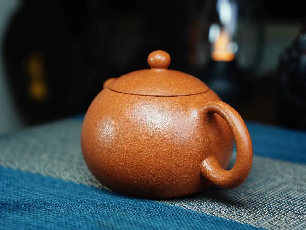 Full Handmade Yixing Zisha Teapot [Xishi Pot] (Jiang Po Ni - 190ml) - YIQIN TEA HOUSE | yiqinteahouse.com | <200ml, full handmade zisha teapot, plain smooth, teapot, teaware