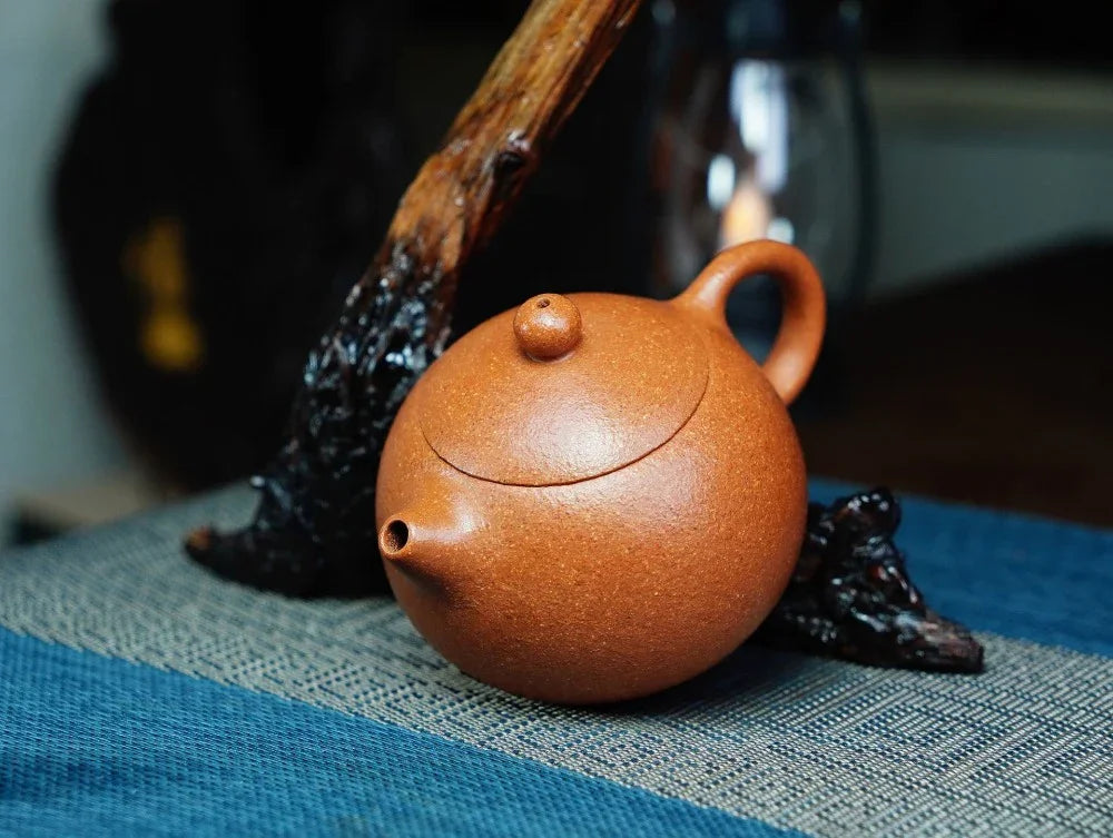 Full Handmade Yixing Zisha Teapot [Xishi Pot] (Jiang Po Ni - 190ml) - YIQIN TEA HOUSE | yiqinteahouse.com | <200ml, full handmade zisha teapot, plain smooth, teapot, teaware