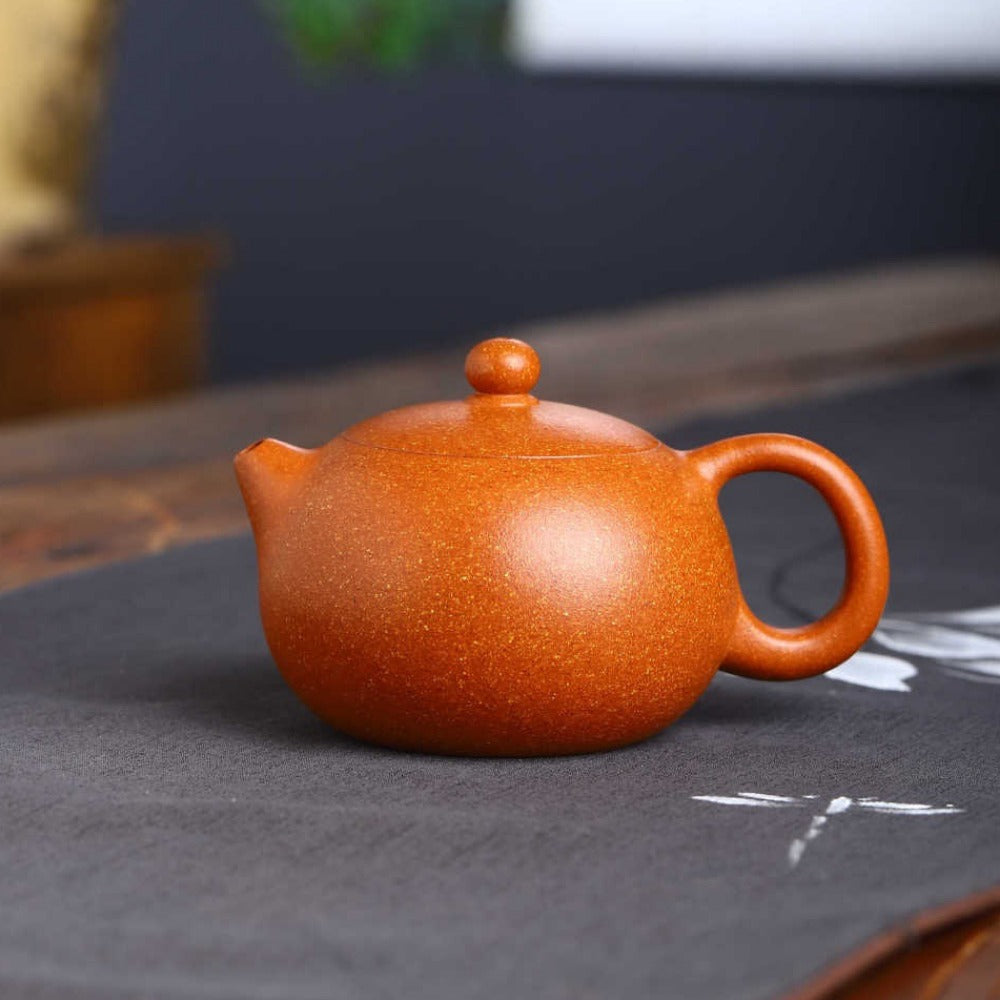 Full Handmade Yixing Zisha Teapot [Xishi Pot] (Jiang Po Ni - 220ml) - YIQIN TEA HOUSE | yiqinteahouse.com | 200-300ml, full handmade zisha teapot, new arrival, plain smooth, teapot, teaware