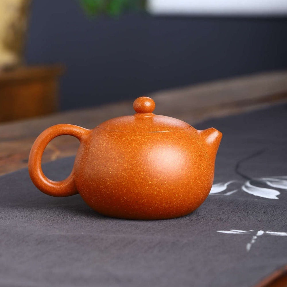 Full Handmade Yixing Zisha Teapot [Xishi Pot] (Jiang Po Ni - 220ml) - YIQIN TEA HOUSE | yiqinteahouse.com | 200-300ml, full handmade zisha teapot, new arrival, plain smooth, teapot, teaware