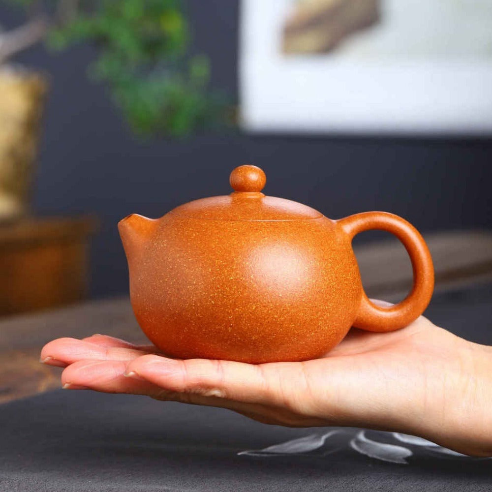 Full Handmade Yixing Zisha Teapot [Xishi Pot] (Jiang Po Ni - 220ml) - YIQIN TEA HOUSE | yiqinteahouse.com | 200-300ml, full handmade zisha teapot, new arrival, plain smooth, teapot, teaware