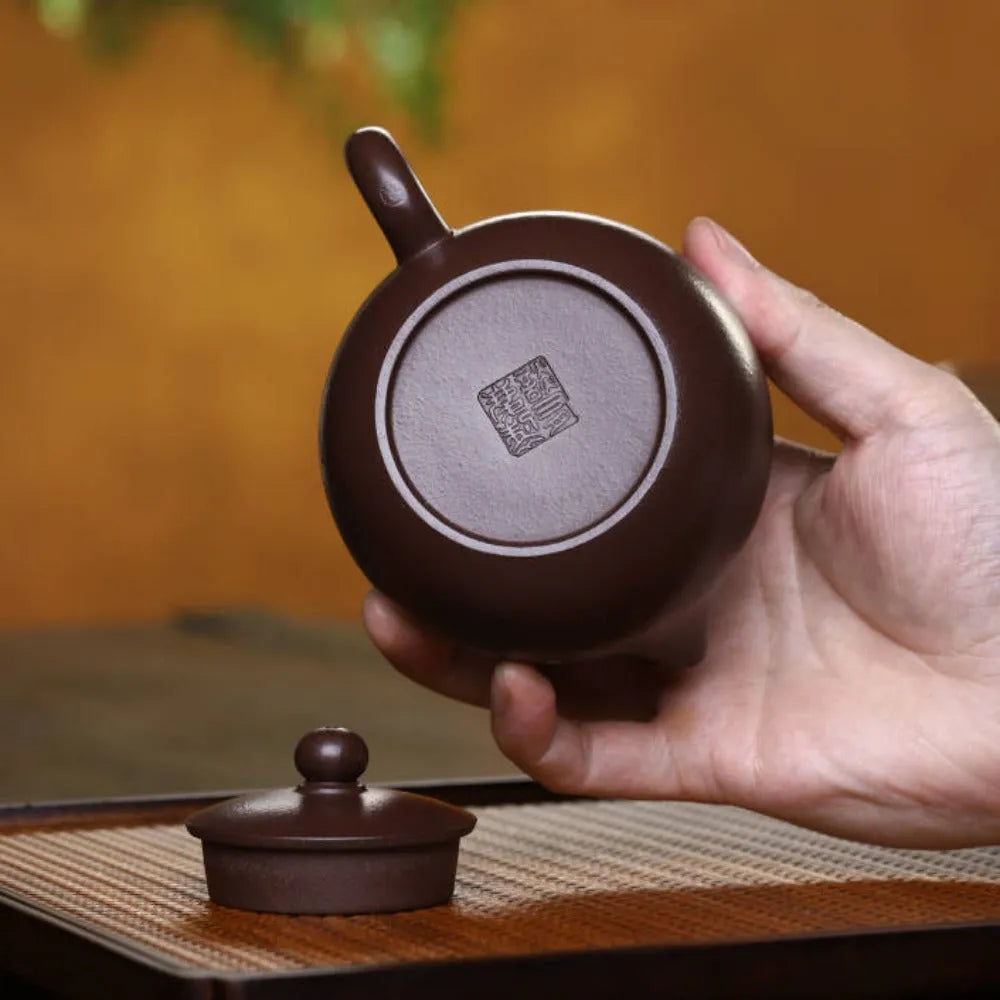 Full Handmade Yixing Zisha Teapot [Xishi Pot] (Lao Zi Ni - 250ml) - YIQIN TEA HOUSE | yiqinteahouse.com | 200-300ml, full handmade zisha teapot, new arrival, teapot, teaware