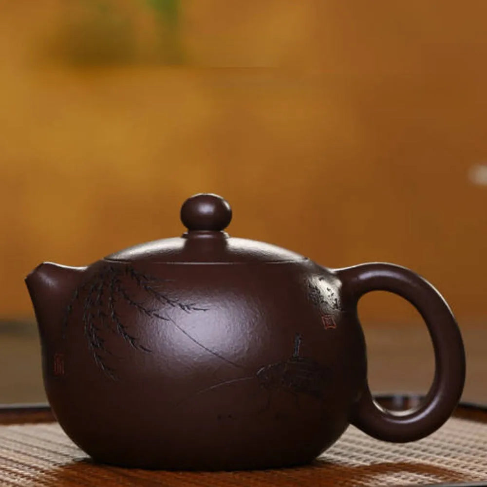 Full Handmade Yixing Zisha Teapot [Xishi Pot] (Lao Zi Ni - 250ml) - YIQIN TEA HOUSE | yiqinteahouse.com | 200-300ml, full handmade zisha teapot, new arrival, teapot, teaware