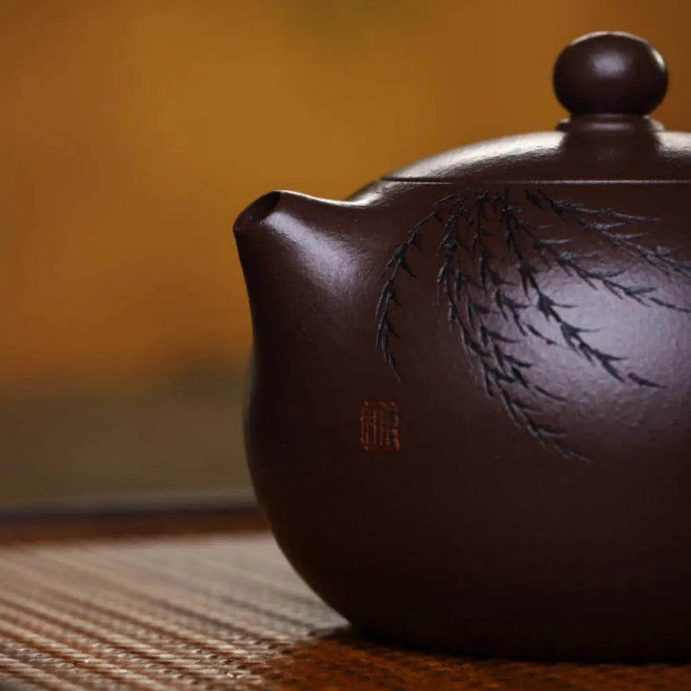 Full Handmade Yixing Zisha Teapot [Xishi Pot] (Lao Zi Ni - 250ml) - YIQIN TEA HOUSE | yiqinteahouse.com | 200-300ml, full handmade zisha teapot, new arrival, teapot, teaware