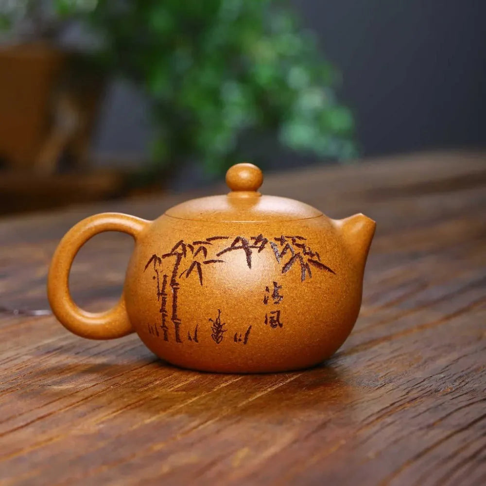 Full Handmade Yixing Zisha Teapot [Xishi Pot] (Wucai Lao Duan Ni - 230ml) - YIQIN TEA HOUSE | yiqinteahouse.com | 200-300ml, full handmade zisha teapot, new arrival, teapot, teaware