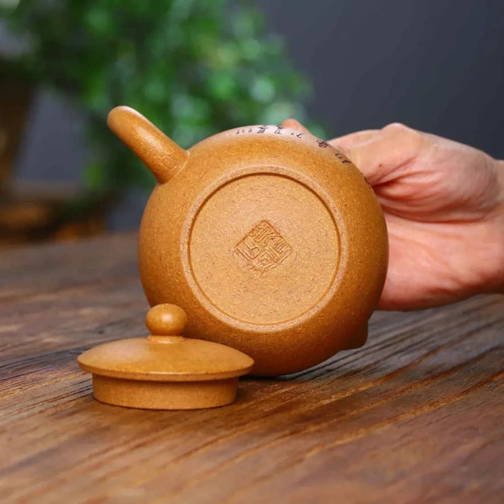 Full Handmade Yixing Zisha Teapot [Xishi Pot] (Wucai Lao Duan Ni - 230ml) - YIQIN TEA HOUSE | yiqinteahouse.com | 200-300ml, full handmade zisha teapot, new arrival, teapot, teaware