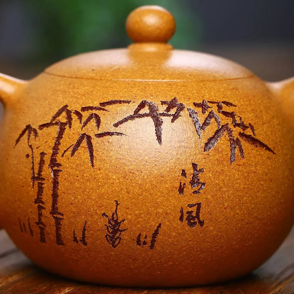 Full Handmade Yixing Zisha Teapot [Xishi Pot] (Wucai Lao Duan Ni - 230ml) - YIQIN TEA HOUSE | yiqinteahouse.com | 200-300ml, full handmade zisha teapot, new arrival, teapot, teaware