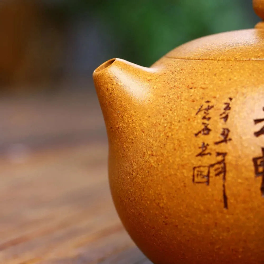 Full Handmade Yixing Zisha Teapot [Xishi Pot] (Wucai Lao Duan Ni - 230ml) - YIQIN TEA HOUSE | yiqinteahouse.com | 200-300ml, full handmade zisha teapot, new arrival, teapot, teaware