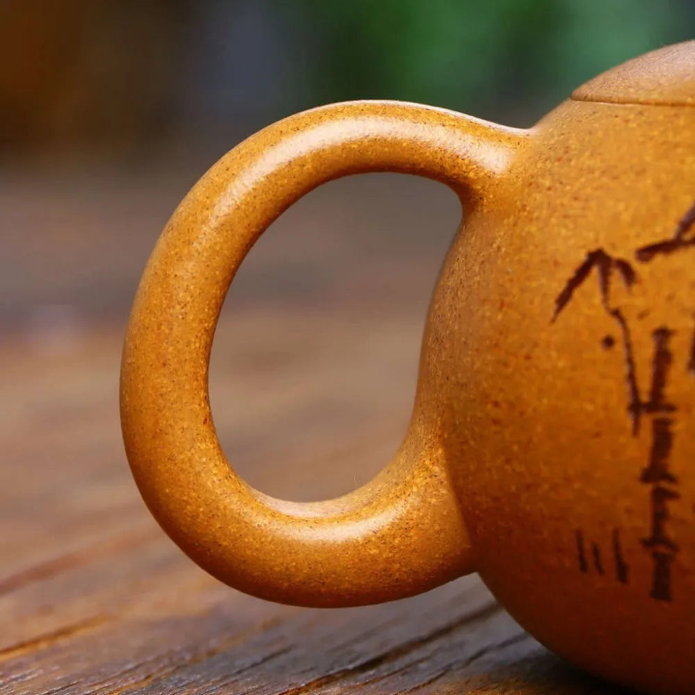 Full Handmade Yixing Zisha Teapot [Xishi Pot] (Wucai Lao Duan Ni - 230ml) - YIQIN TEA HOUSE | yiqinteahouse.com | 200-300ml, full handmade zisha teapot, new arrival, teapot, teaware