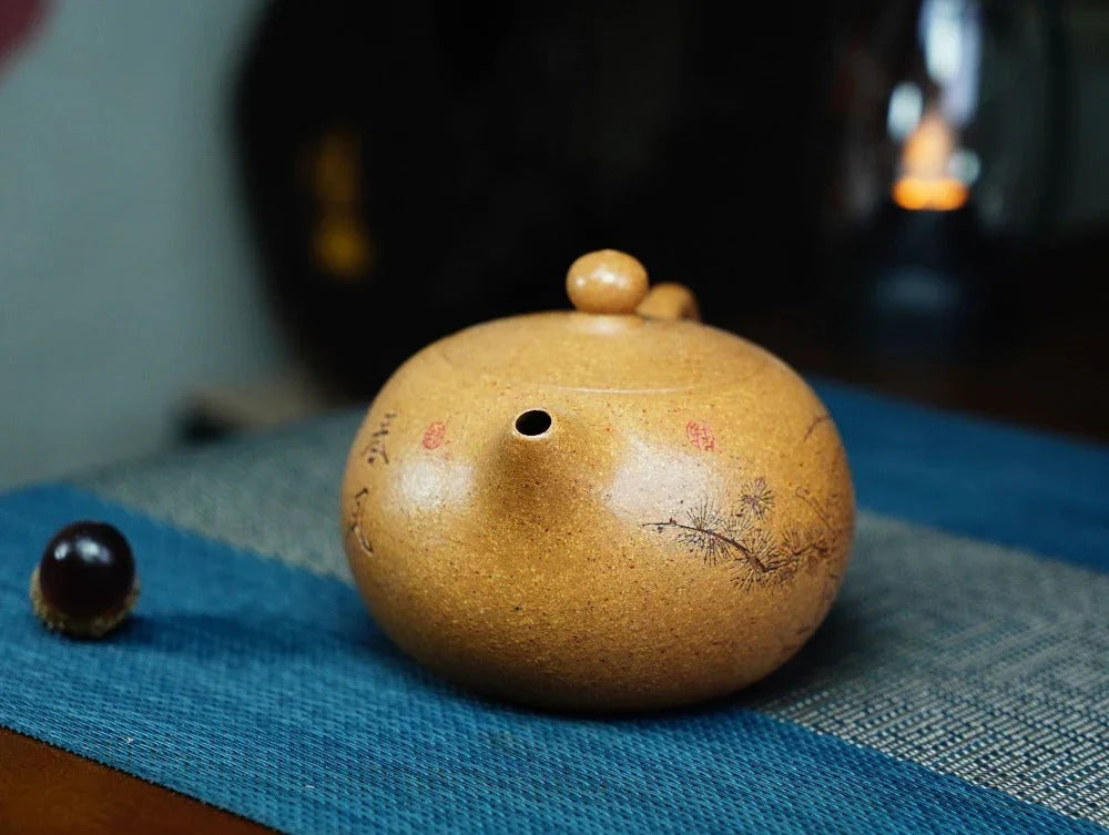 Full Handmade Yixing Zisha Teapot [Xishi Pot] (Wucai Lao Duan Ni - 250ml) - YIQIN TEA HOUSE | yiqinteahouse.com | 200-300ml, full handmade zisha teapot, teapot, teaware