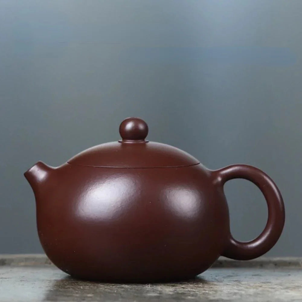 Full Handmade Yixing Zisha Teapot [Xishi Pot] (Zi Zhu Ni - 120/200ml) - YIQIN TEA HOUSE | yiqinteahouse.com | <200ml, full handmade zisha teapot, new arrival, plain smooth, teapot, teaware