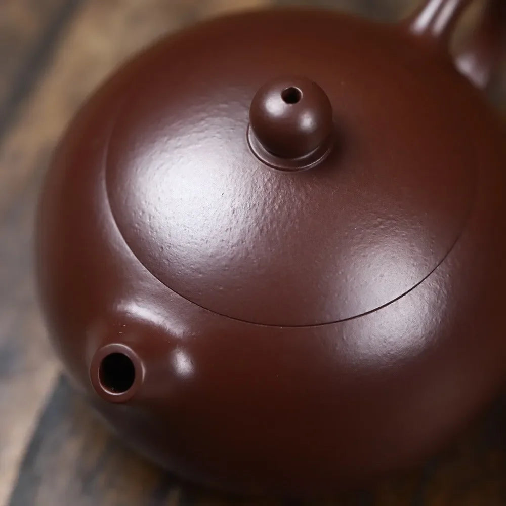 Full Handmade Yixing Zisha Teapot [Xishi Pot] (Zi Zhu Ni - 120/200ml) - YIQIN TEA HOUSE | yiqinteahouse.com | <200ml, full handmade zisha teapot, new arrival, plain smooth, teapot, teaware