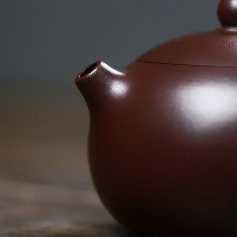 Full Handmade Yixing Zisha Teapot [Xishi Pot] (Zi Zhu Ni - 120/200ml) - YIQIN TEA HOUSE | yiqinteahouse.com | <200ml, full handmade zisha teapot, new arrival, plain smooth, teapot, teaware